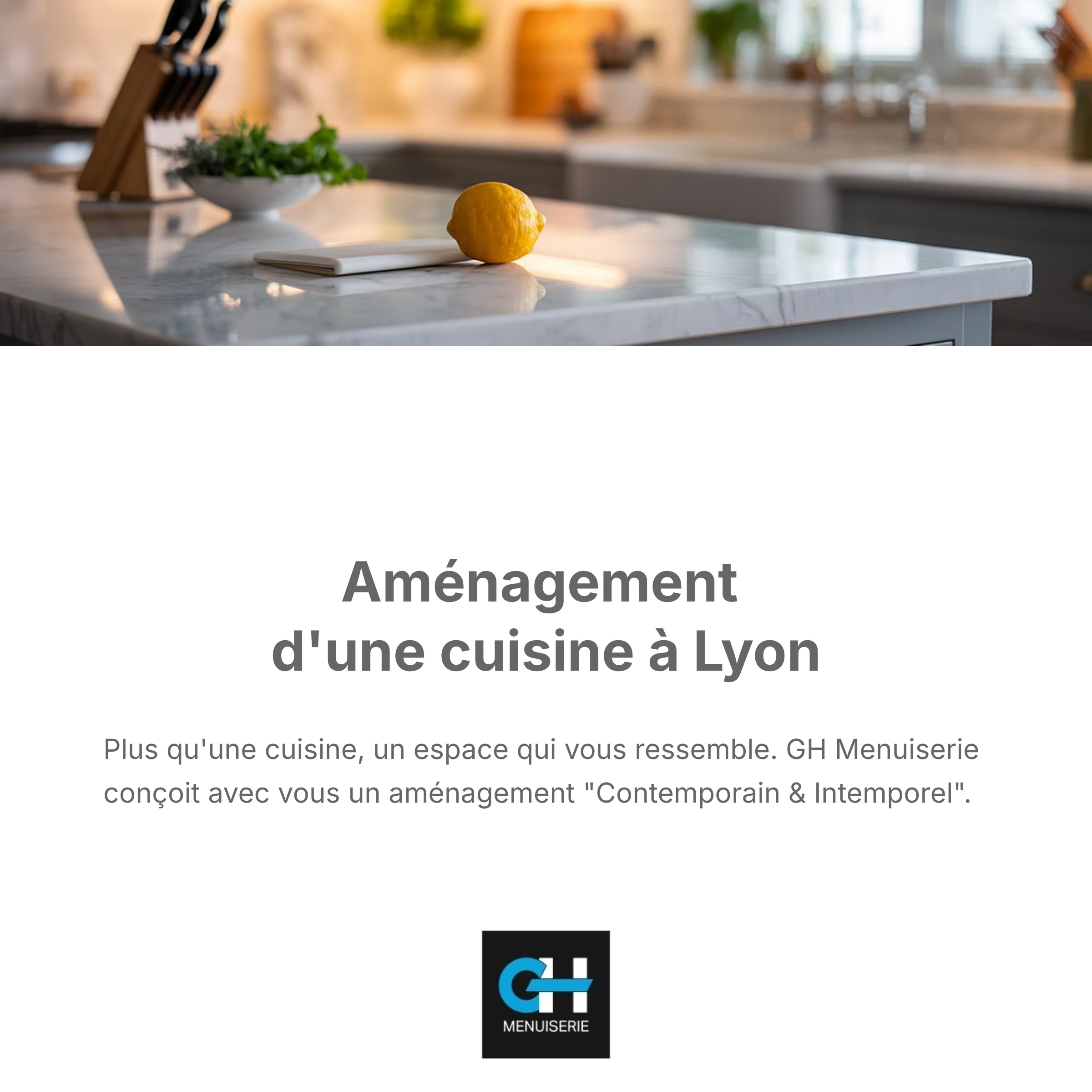 Aménagement d'une cuisine design et moderne à Lyon par GH Menuiserie