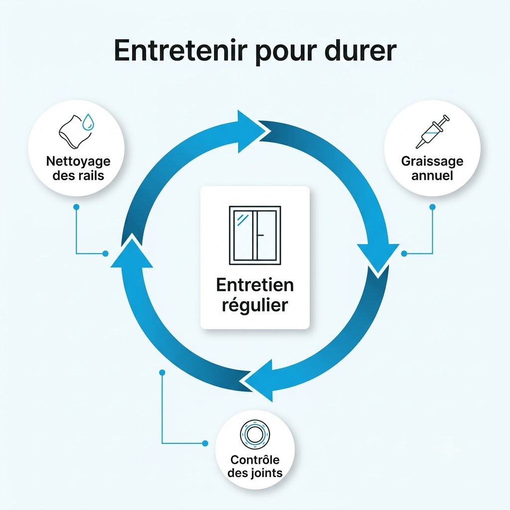 Entretien régulier d'une fenêtre en aluminium
